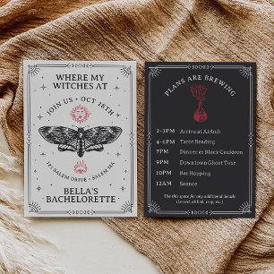 Convites Bachelorette Dark Boho Personalizável
