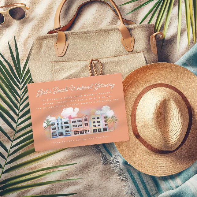 Convites Bachelorette de Aniversário do Fim de Praia da Rap (Criador carregado)