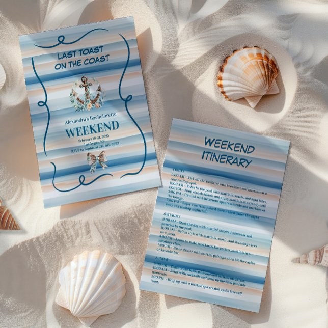 Convites Bachelorette de Baqueira Costeira Náutica (Criador carregado)