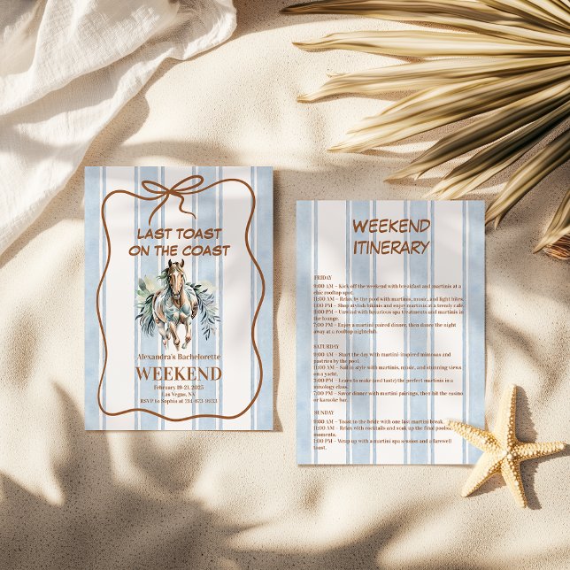 Convites Bachelorette de Cavalo Costeiro do Dream Ocidental (Criador carregado)
