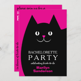 Convites Bachelorette de Gato Preto