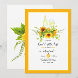 Convites Bachelorette de Girassol Extravaganza