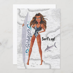 Convites Bachelorette de Praia do Surf Rustic Summer