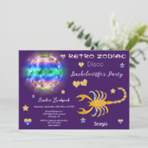 Bachelorette de Sinal Zodiac do Disco Retroativo