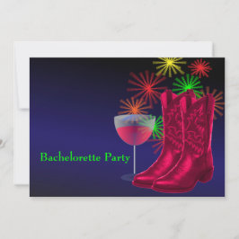 Convites Bachelorette de Vinho Boot do Casamento Ocidental