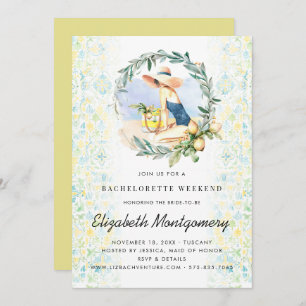 Convites Bachelorette Destination Mediterranean Citrus