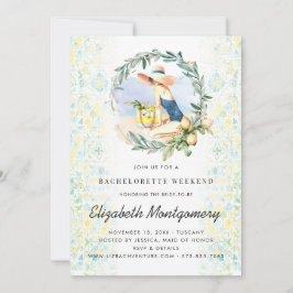 Convites Bachelorette Destino Citrus Mediterrânicos