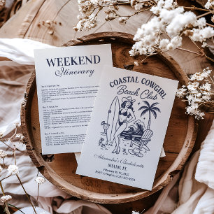 Convites Bachelorette do Clube de Praia de Cowgirl Costeira