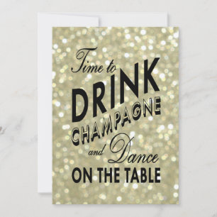 Convites Bachelorette Dourada