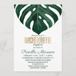 Convites Bachelorette Dourada de Queijo Tropical Moderno Su