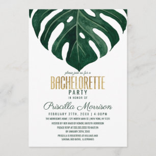 Convites Bachelorette Dourada de Queijo Tropical Suíço Mode