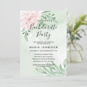 Convites Bachelorette Foliage Rosa Rosa Rosa Rosa Rosa Rosa