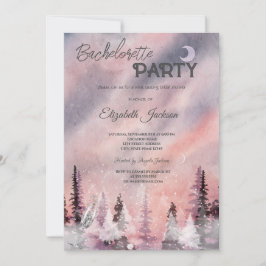 Convites Bachelorette Forest, paisagem de inverno