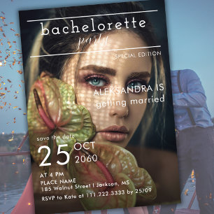 Convites Bachelorette Foto do Jornal Editorial da Revista
