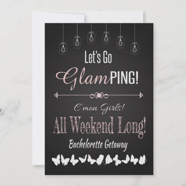 Convites Bachelorette Getaway Weekend (Frente)