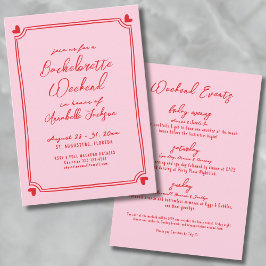 Convites Bachelorette Itinerária De Fim De Semana De Menina