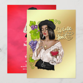 Convites Bachelorette, mulher francesa africana