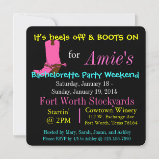 CONVITES BACHELORETTE PARTY WEEKEND INVITE