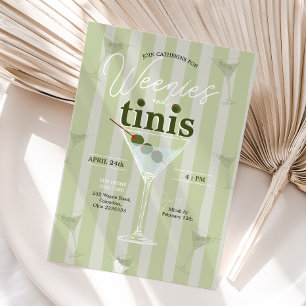 Convites Bachelorette Retro Weenies e Tinis