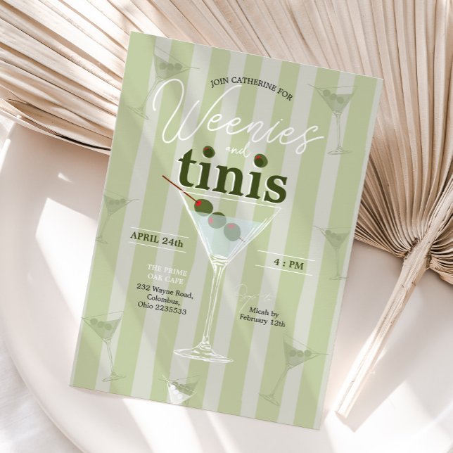 Convites Bachelorette Retro Weenies e Tinis (Criador carregado)