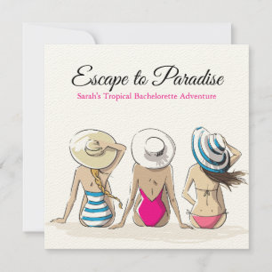 Convites Bachelorette Tropical