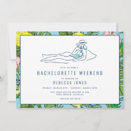 Convites Bachelorette Tropical Beach Girls Weekend Getaway 