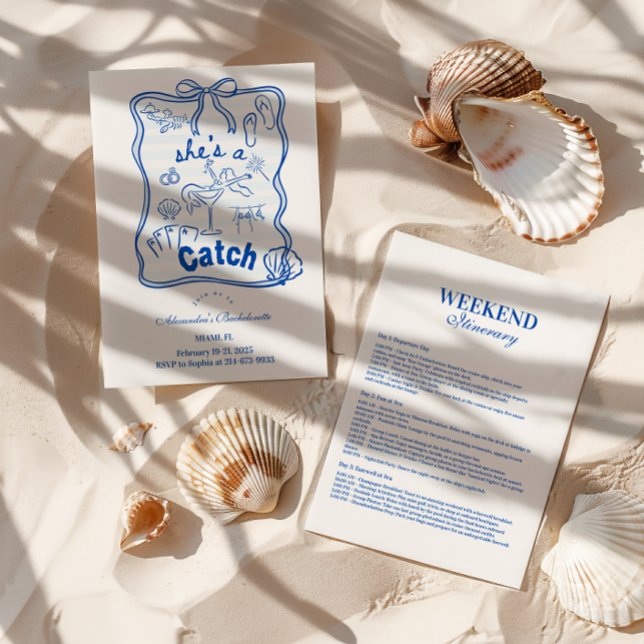 Convites Bachelorette tropical de Arco azul (Criador carregado)