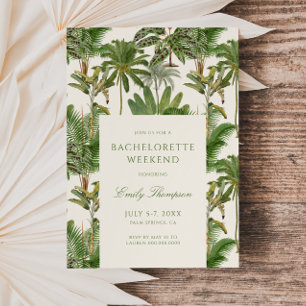Convites Bachelorette Tropical Palm de Vintage