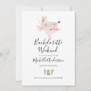 Convites Bachelorette Weekend em Austin Texas Invitation