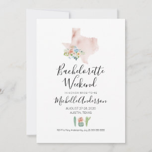 Convites Bachelorette Weekend em Austin Texas Invitation