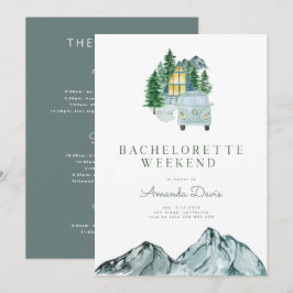 Convites Bachelorette Weekend em Woods Mountain Camping
