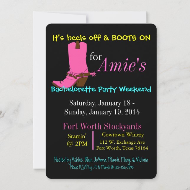 CONVITES BACHELORETTE WEEKEND INVITE DIGITAL DOWNLOAD (Frente)