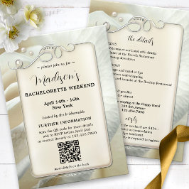 Convites Bachelorette Weekend Itinerário Código QR Modelo