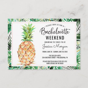 Convites Bachelorette Weekend Itinerário Pineapple Tropical