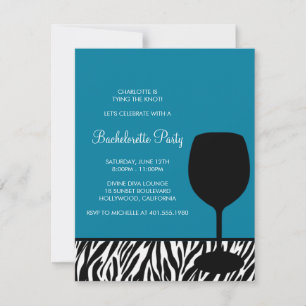 Convites bachelorette zebra