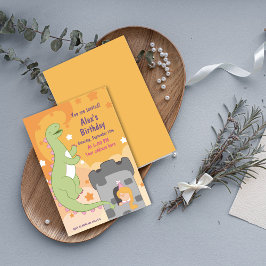 Convites Bacia de Aniversário Dino-mite! Dinossauro Desenha