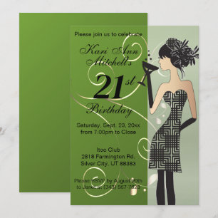 Convites Bacia do aniversário de 21 anos