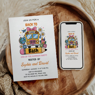 Convites Bacia do fundo da escola! de Verão primeiro aniver