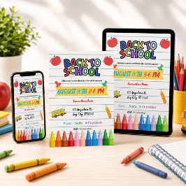 Convites Back to school party