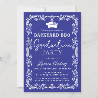 Convites Backyard BBQ Graduation Party Invitation