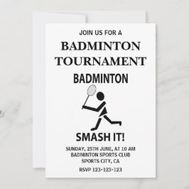 Convites Badminton Smash Esportes Badminton