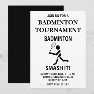 Convites Badminton Smash Esportes Badminton