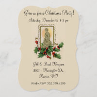 Bagas do azevinho da natividade do vintage da