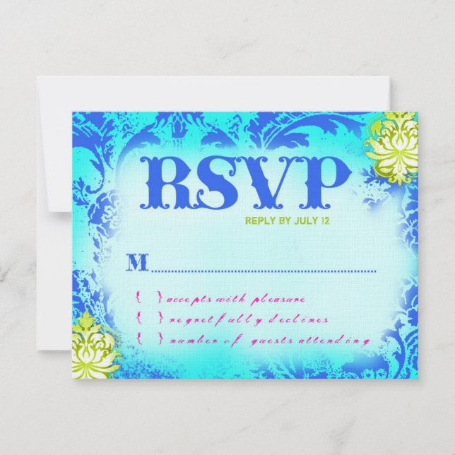 Convites BAHAMAS RSVP 2 Papel de Linho (Frente)