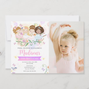 Convites Bailarina Dança Giro Tutu de Ballet Festa de Anive