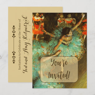 Convites Bailarina Dança Verde Dançarina Edgar Degas Pintur