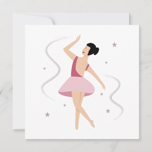 Convites Bailarina de ballet (Frente)