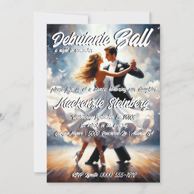 Convites Baile de Debutante Cotilão Dança de Salão (Frente)