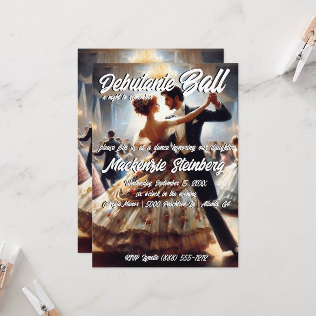 Convites Baile de Debutante Cotilão Dança de Salão (Frente/Verso In Situ)
