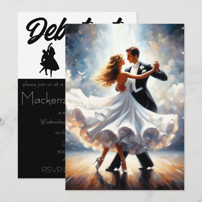 Convites Baile de Debutante Cotilão Dança de Salão (Frente/Verso)